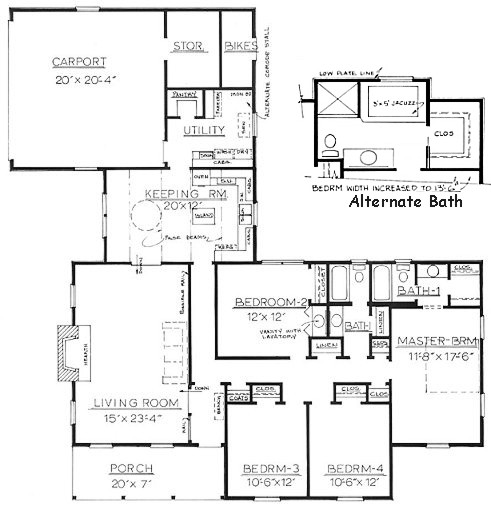 Country Plan F-1880 First Floor Plan