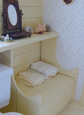 Primitive Country Home - Bathroom Seat for Towels