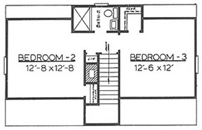 Country Home Log Plan L-1080 Second Floor