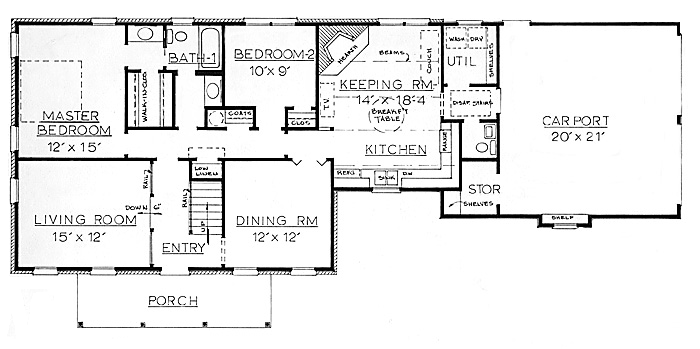 Country Log Plan L-1950 First Floor