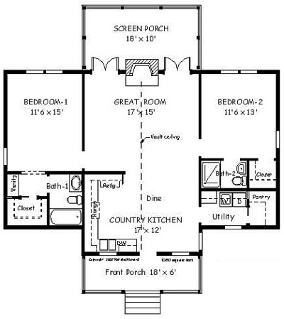 Country Plan F1008 Alternate First Floor