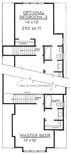 Country Plan F-1213 Second Floor