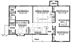 Country Plan F-1338 First Floor