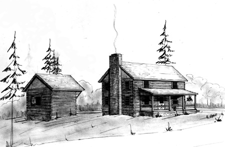 Country Log Home L-1450