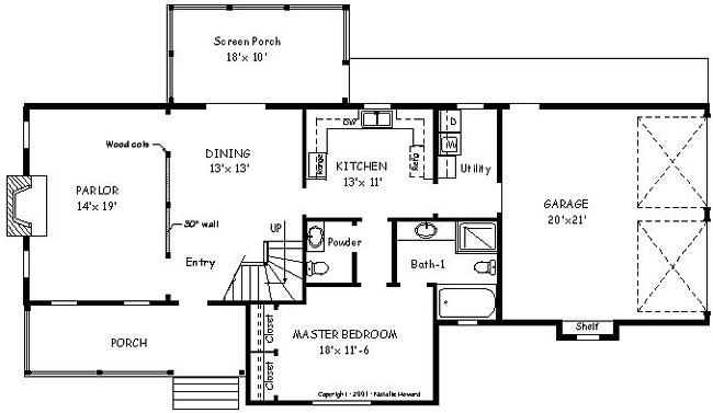 Country Plan F-1585 Alternate First Floor