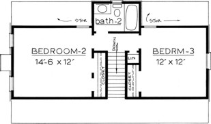 Country Plan F-1586 Second Floor