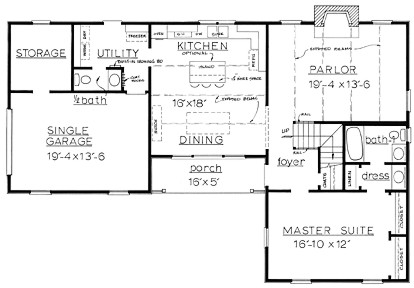 Country Plan F-1590 First Floor