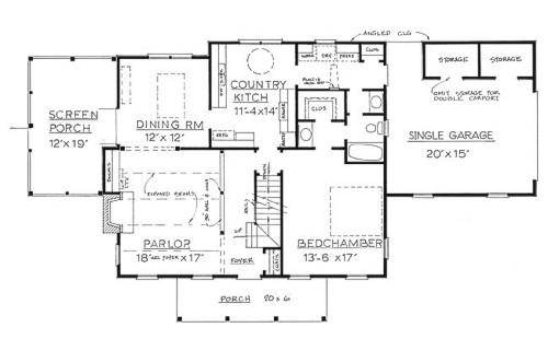 Country Plan F-1680 - First Floor