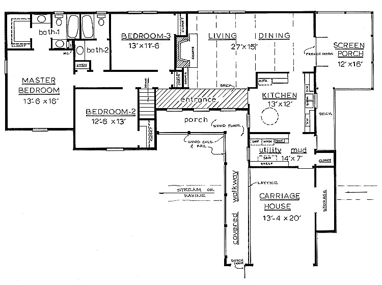 Country Plan F-1686 First Floor
