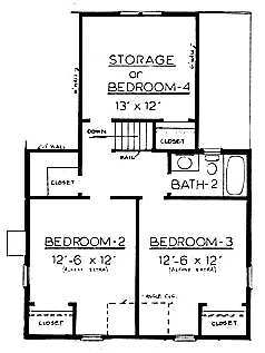 Country Plan F-1708 Second Floor