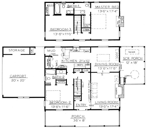 Country Home Plan F-1728