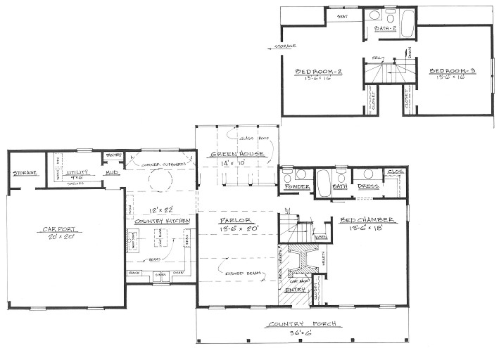 Country Home Plan F-1750
