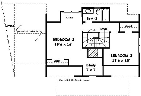Country Home Plan F-1750 Alternate