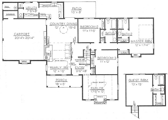Country Home Plan F-1755