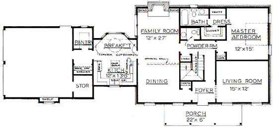 Country Plan F-2080 First Floor