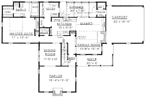 Country Plan F-2378 First Floor