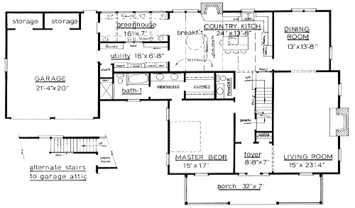 Country Plan F-2544 First Floor