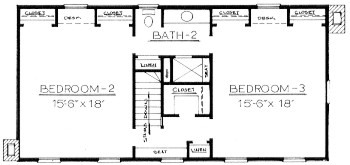 Country Home Plan F-2600 Second Floor